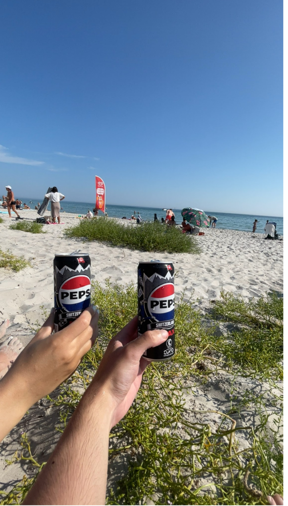 On the beach — traveling again